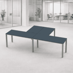Mesa de oficina modular para espacios de trabajo colaborativos.
