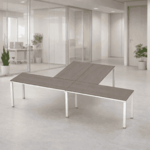 Mesa de oficina moderna y funcional para espacios de trabajo.
