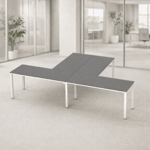 Mesa de oficina modular para espacios de trabajo modernos y funcionales.