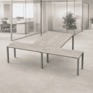 Mesa de oficina moderna y funcional para espacios de trabajo.