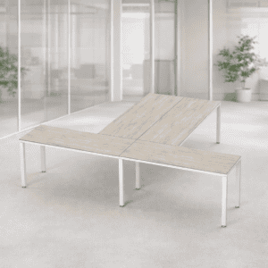 Mesa de oficina moderna y funcional para espacios de trabajo.