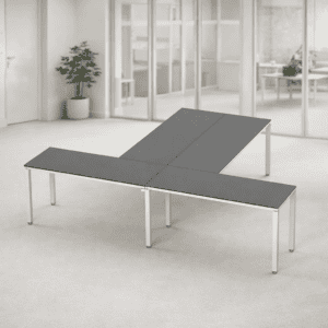 Mesa de oficina modular para espacios de trabajo flexibles y modernos.