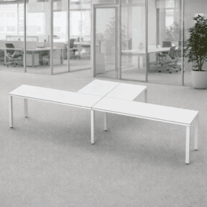 Mesa de oficina moderna y funcional para ambientes laborales.