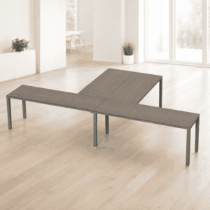 Mesa de oficina moderna y funcional para espacios de trabajo.