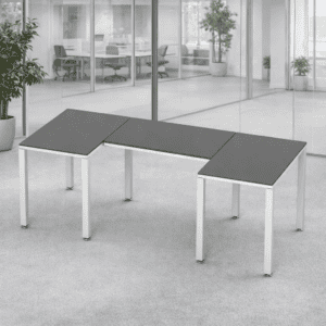 Mesa de oficina modular para espacios de trabajo colaborativos.