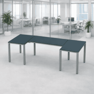 Mesa de oficina modular para espacios de trabajo modernos y funcionales.