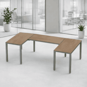 Mesa de oficina moderna con diseño funcional y elegante para espacios laborales.