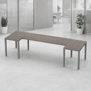 Mesa de oficina moderna y funcional para espacios laborales.