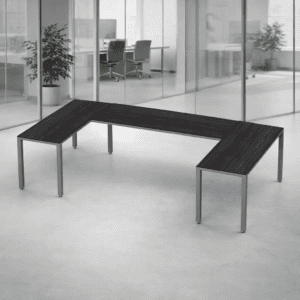 Mesa de oficina moderna y funcional para espacios de trabajo.