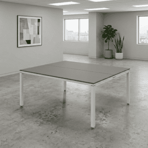 Mesa de oficina moderna para espacios de trabajo eficientes y funcionales.