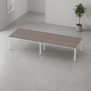 Mesa de oficina moderna y minimalista para espacios de trabajo.