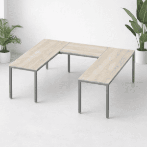 Mesa de oficina moderna y funcional para espacios de trabajo.