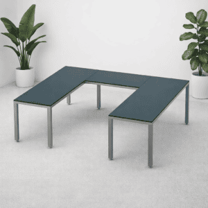 Mesa de oficina modular para espacios de trabajo colaborativos.