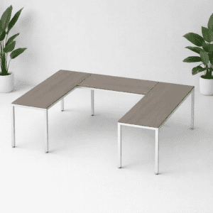 Mesa de oficina moderna y funcional para espacios de trabajo.