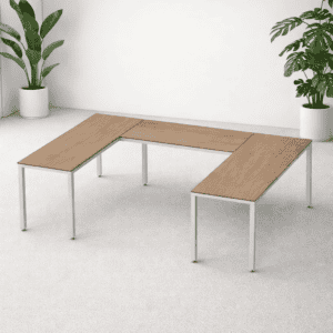 Mesa de oficina moderna y funcional para espacios de trabajo.