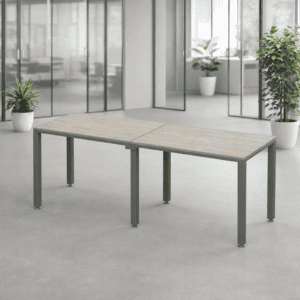 Mesa de oficina moderna y funcional para espacios de trabajo.