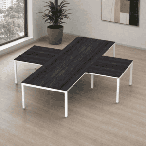 Mesa de oficina moderna con diseño innovador y funcionalidad para espacios de trabajo eficientes.