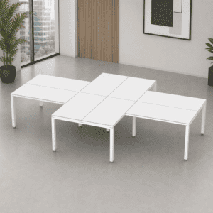 Escritorio en X Billydesk 360x240cm - Blanco-blanco