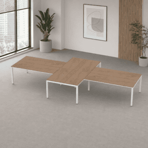 Escritorio en X Billydesk 480x240cm - Monarca-blanco