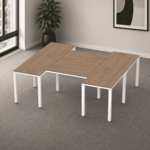 Escritorio en H Billydesk 180x210cm - Monarca-blanco
