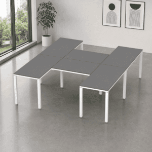 Escritorio en H Billydesk 240x210cm - Oxford-blanco