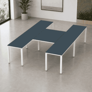 Escritorio en H Billydesk 300x210cm - Zafiro-blanco