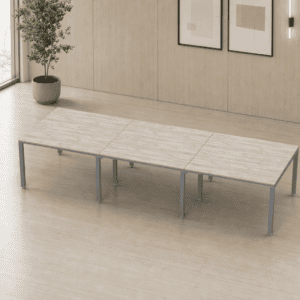 Mesa de oficina moderna y funcional para espacios de trabajo eficientes.