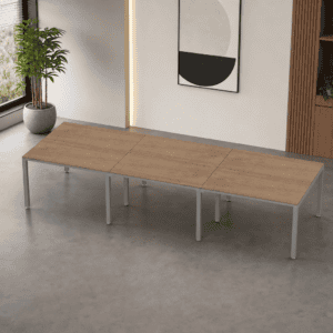 Mesa de oficina moderna y funcional para espacios de trabajo.