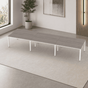 Sala de Juntas 14 personas Billydesk 450x120cm - Ceniza-blanco