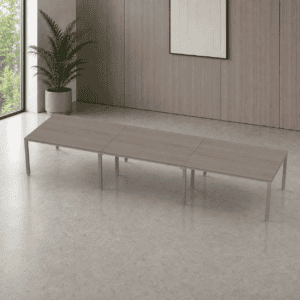 Mesa de oficina moderna y minimalista para espacios de trabajo elegantes y funcionales.