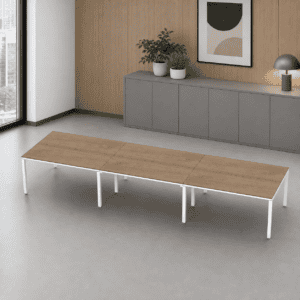Mesa de oficina moderna y funcional para espacios de trabajo elegantes y organizados.