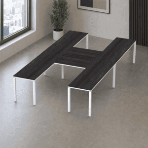 Escritorio en H Billydesk 360x210cm - Anahuac-Blanco