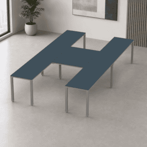 Escritorio en H Billydesk 360x210cm - Zafiro-Oxford