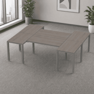 Escritorio en H Billydesk 180x240cm - Ceniza-Oxford