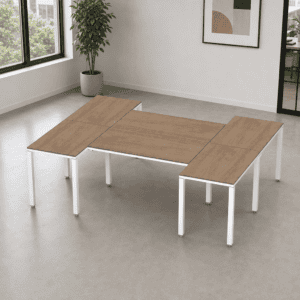 Escritorio en H Billydesk 180x240cm - Monarca-Blanco