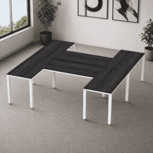 Escritorio en H Billydesk 240x240cm - Anahuac-Blanco