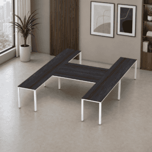 Escritorio en H Billydesk 360x270cm - Anahuac-Blanco