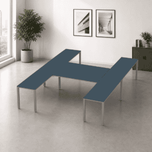 Escritorio en H Billydesk 360x270cm - Zafiro-Oxford