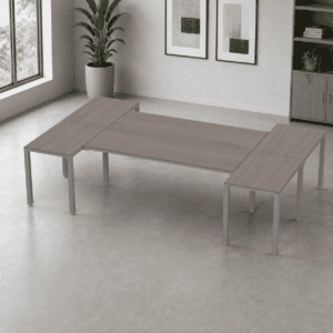 Escritorio en H Billydesk 180x300cm - Ceniza-Oxford