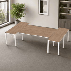 Escritorio en H Billydesk 180x300cm - Monarca-Blanco