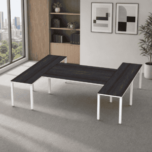 Escritorio en H Billydesk 240x300cm - Anahuac-Blanco