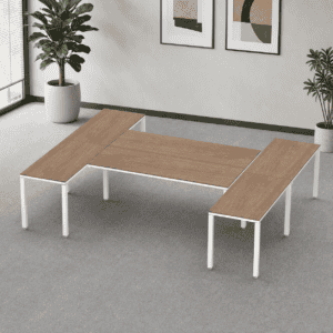 Escritorio en H Billydesk 240x300cm - Monarca-Blanco