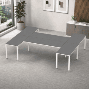 Escritorio en H Billydesk 240x300cm - Oxford-Blanco