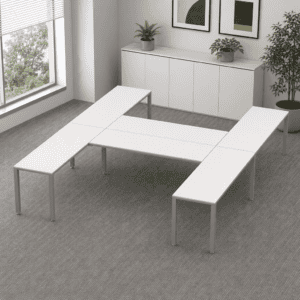 Escritorio en H Billydesk 360x300cm - Blanco-Oxford