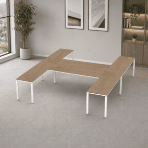 Escritorioen H Billydesk 360x300cm - Monarca-Blanco