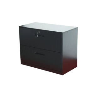 Archivero Horizontal 2 Gavetas MC Desarmado (Negro)